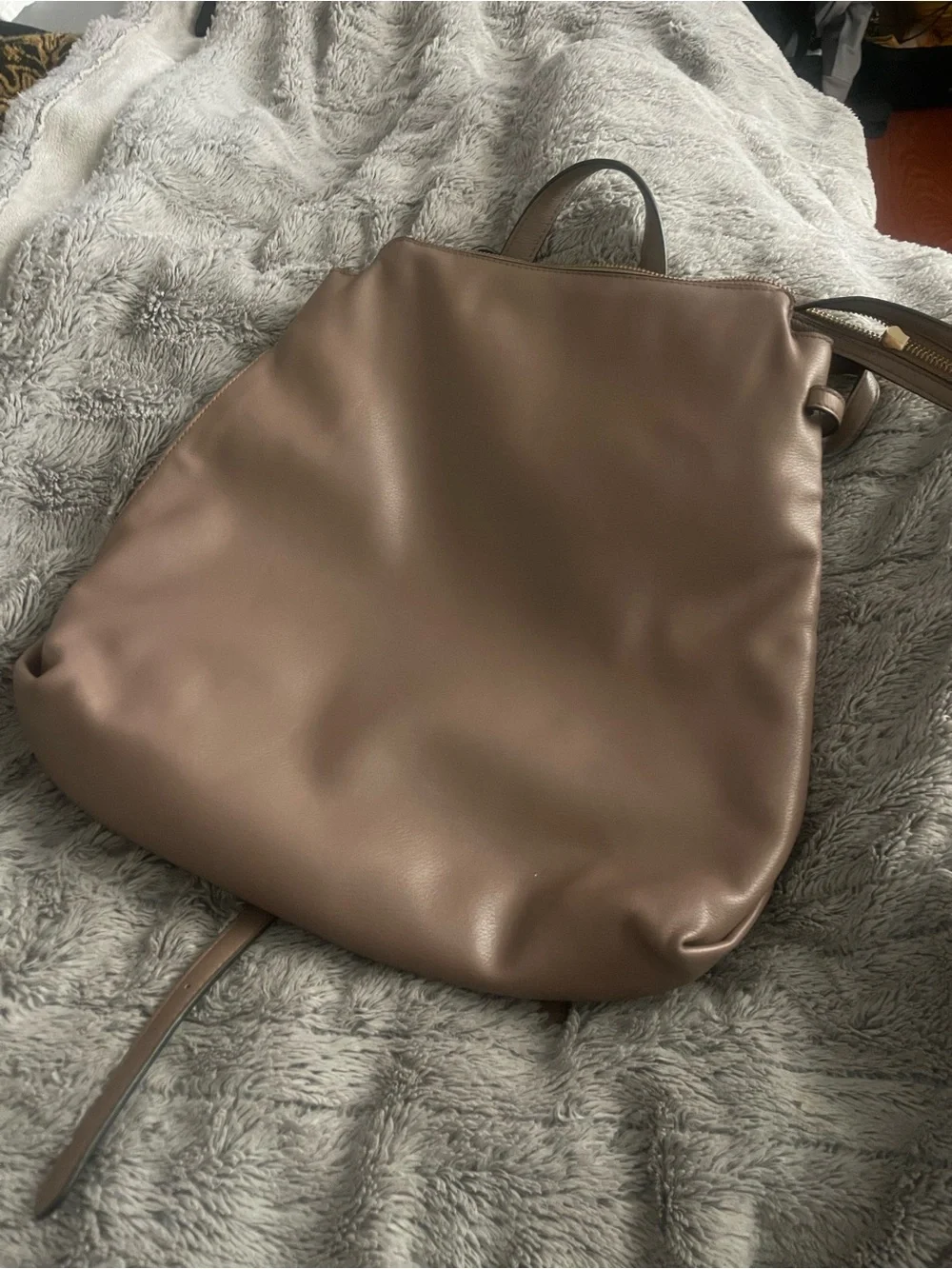 Target Taupe Leatherette Backpack